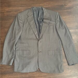 Kiton Charcoal Pinstripe Men's Blazer